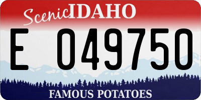 ID license plate E049750