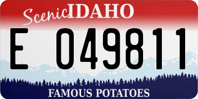 ID license plate E049811
