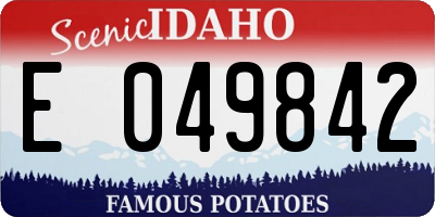 ID license plate E049842