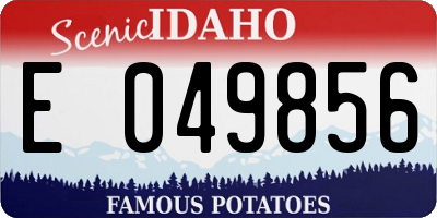 ID license plate E049856