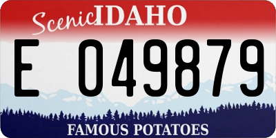 ID license plate E049879