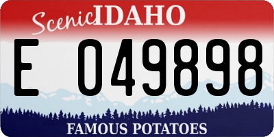 ID license plate E049898