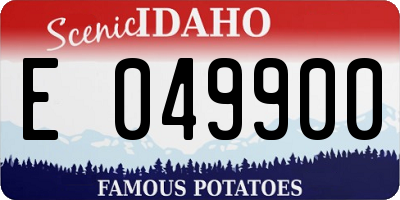 ID license plate E049900