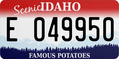 ID license plate E049950