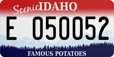 ID license plate E050052