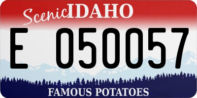 ID license plate E050057