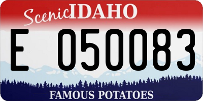 ID license plate E050083