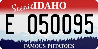 ID license plate E050095