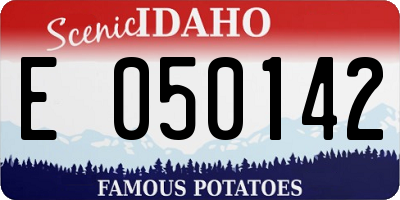 ID license plate E050142