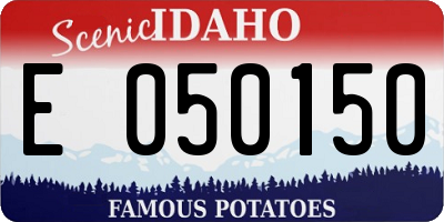 ID license plate E050150