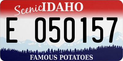 ID license plate E050157
