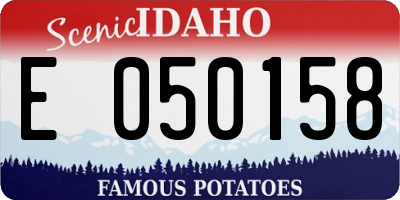 ID license plate E050158