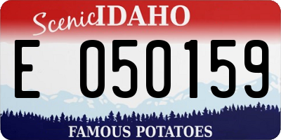 ID license plate E050159