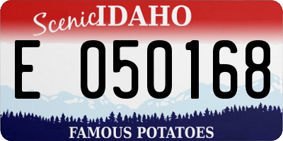 ID license plate E050168