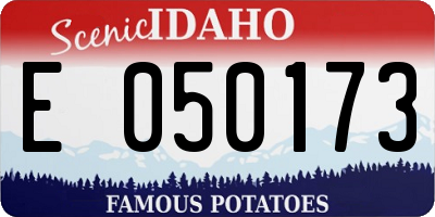 ID license plate E050173