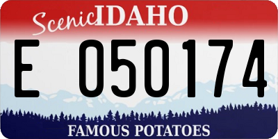 ID license plate E050174