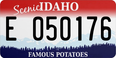 ID license plate E050176