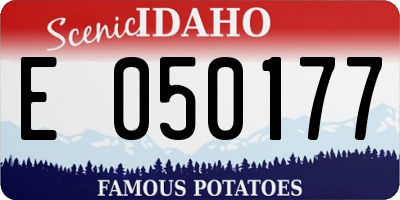 ID license plate E050177