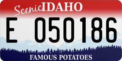ID license plate E050186