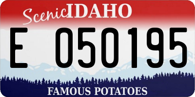 ID license plate E050195