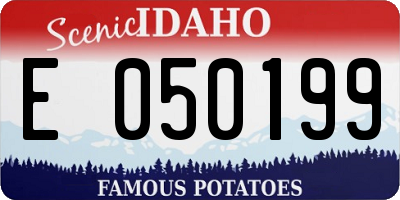 ID license plate E050199