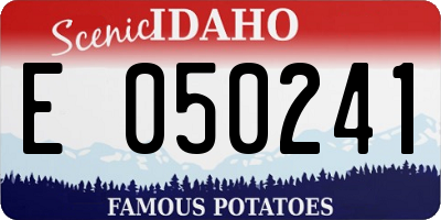 ID license plate E050241