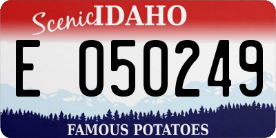 ID license plate E050249