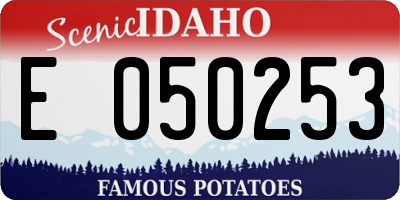 ID license plate E050253