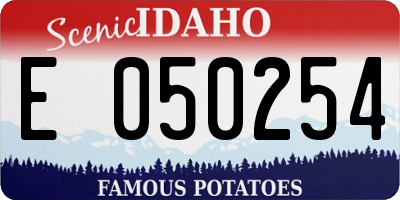 ID license plate E050254