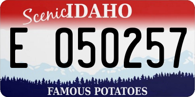 ID license plate E050257