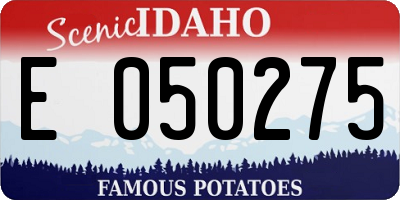ID license plate E050275