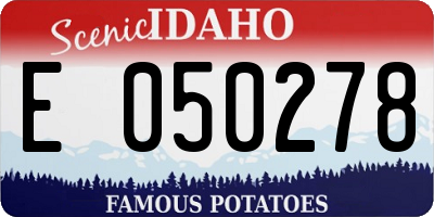 ID license plate E050278