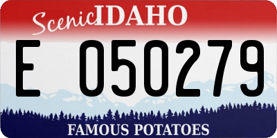 ID license plate E050279
