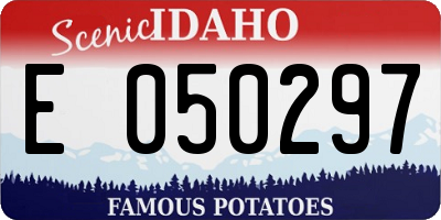 ID license plate E050297
