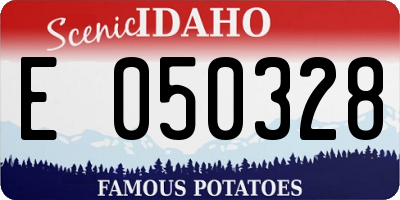ID license plate E050328