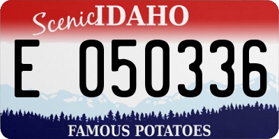 ID license plate E050336