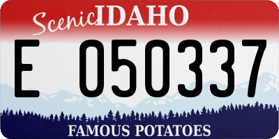ID license plate E050337