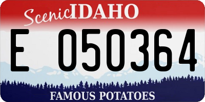ID license plate E050364