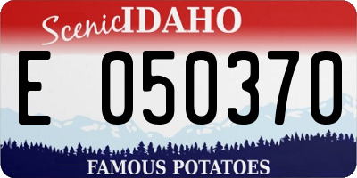 ID license plate E050370