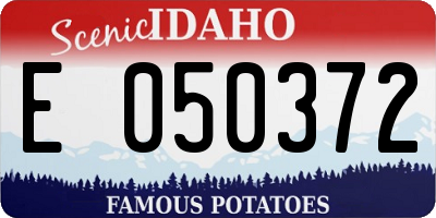 ID license plate E050372
