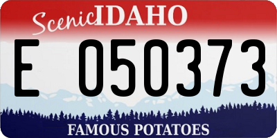 ID license plate E050373