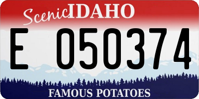 ID license plate E050374