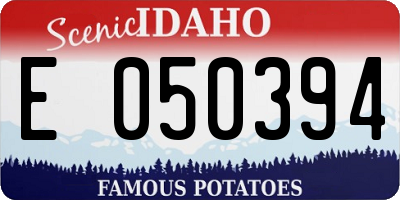 ID license plate E050394