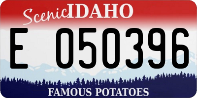 ID license plate E050396