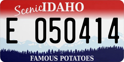 ID license plate E050414