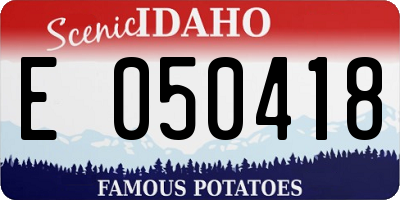 ID license plate E050418