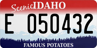 ID license plate E050432
