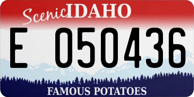 ID license plate E050436