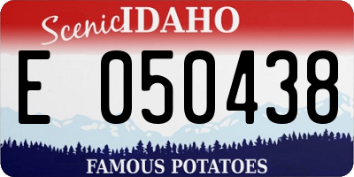 ID license plate E050438