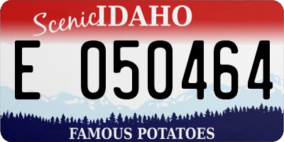 ID license plate E050464